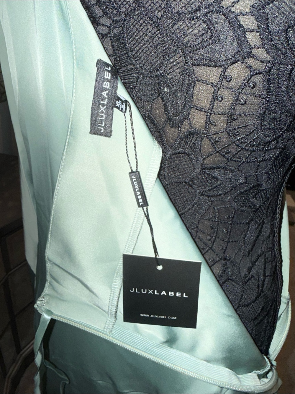 JLUXLABEL Sage One-Shoulder Satin Maxi Dress - Picture 5 of 5